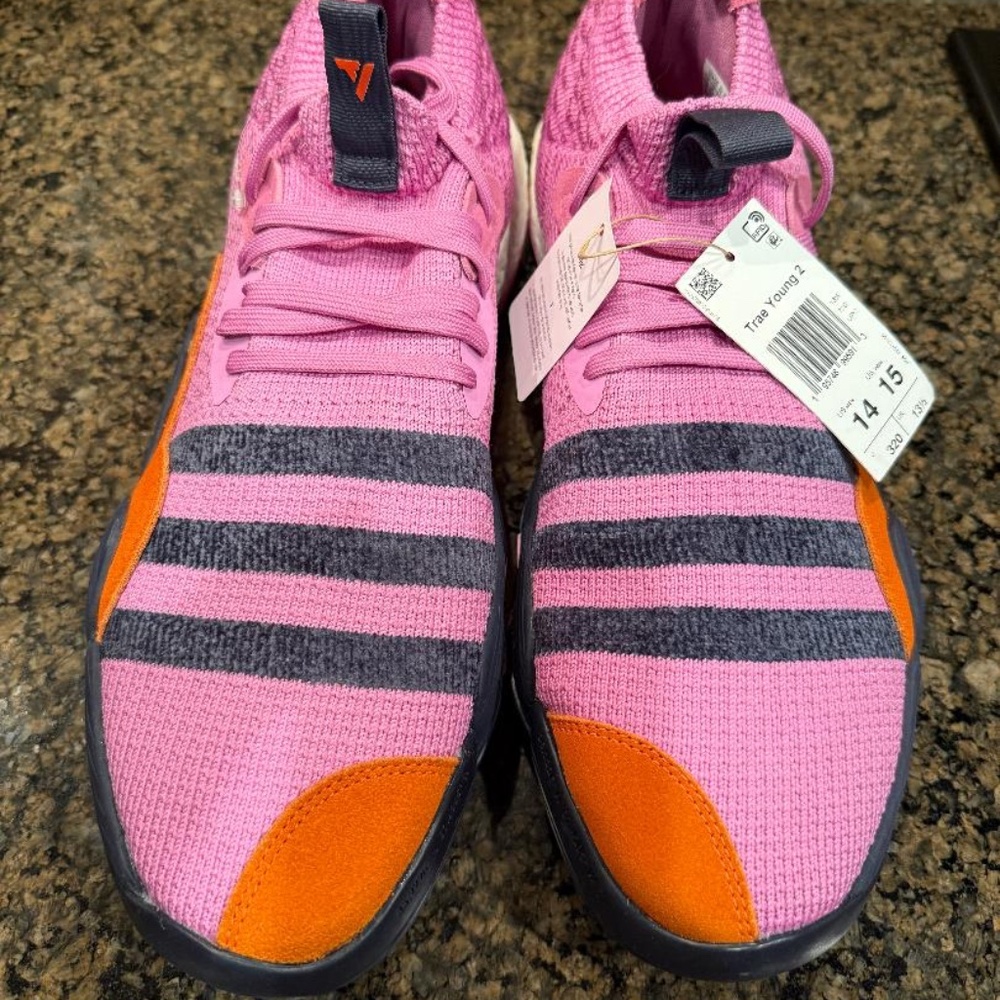 NEW - Adidas Trae Young 2 Men's Basketball Shoes Pink Statosphere Size 14
